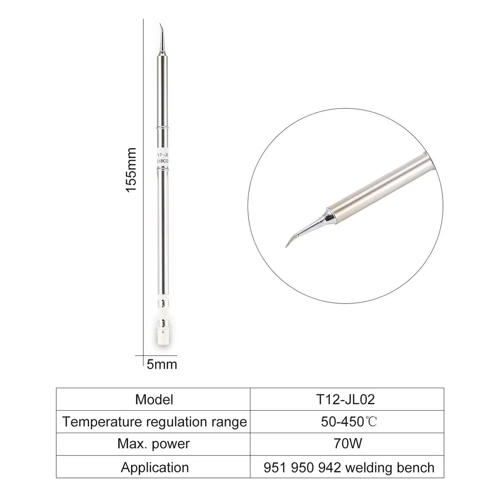 

T12 Series Soldering Iron Tips T12-JL02 High-grade Welding Tools T12 Soldering Tip for Soldering Station Rapid heating