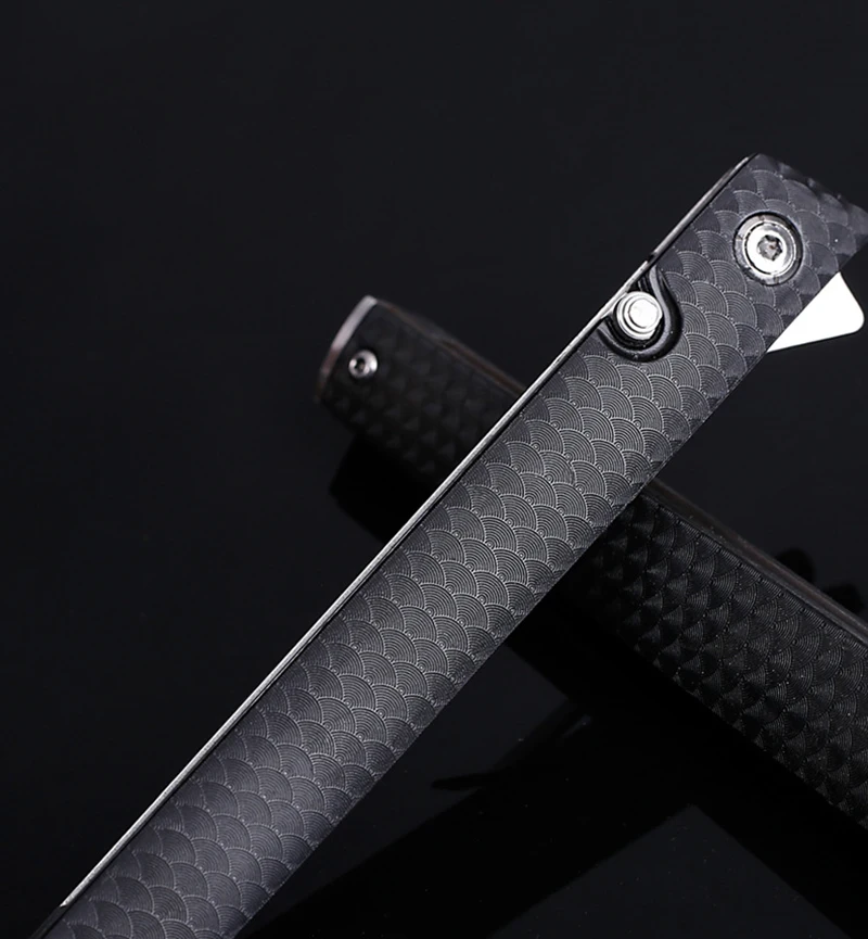 Складной карманный мини-нож с клипсой M390 ручка из нитей для кемпинга охоты и