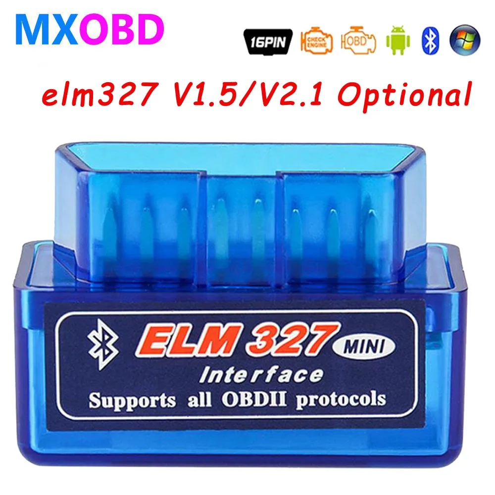 Автомобильный диагностический сканер Elm327 Bluetooth V1.5 V2.1 Obd2 устройство чтения кодов |