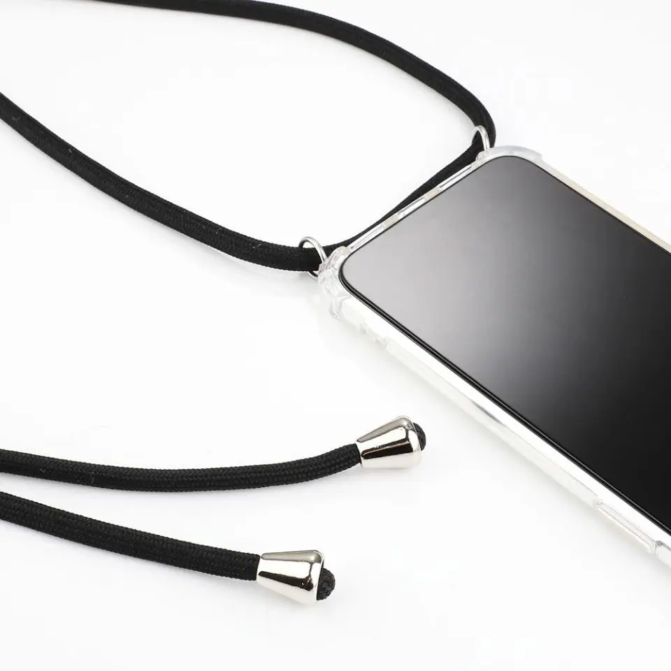 Ожерелье Прозрачный чехол для телефона iPhone 11 Pro Max 12 SE 2020 кросс боди ремешок +