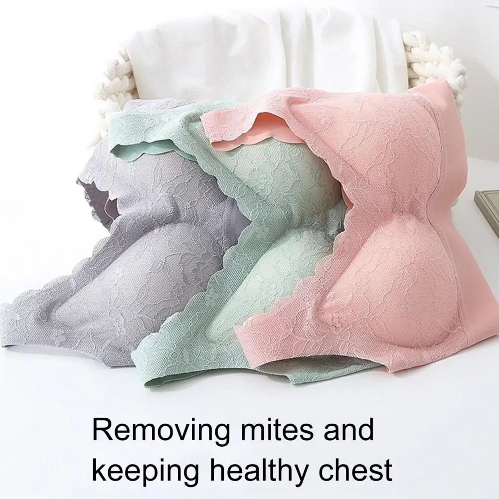 

Bras Women Padded Wireless Lace Bra Seamless Breathable Soft Brassiere Underwear