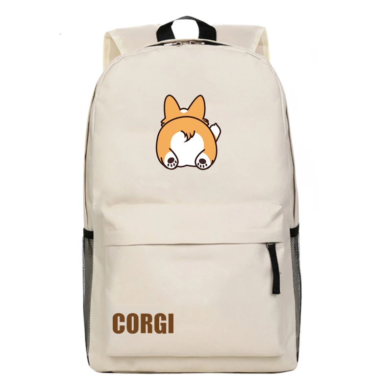 Милый женский рюкзак Corgi Повседневная Большая Дорожная сумка на плечо для