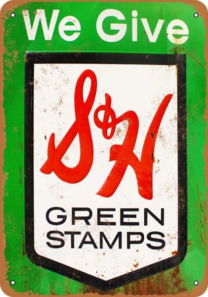 

Metal Sign S&H Green Stamps Vintage Alcohol Metal Tin Sign Poster Wall Plaque