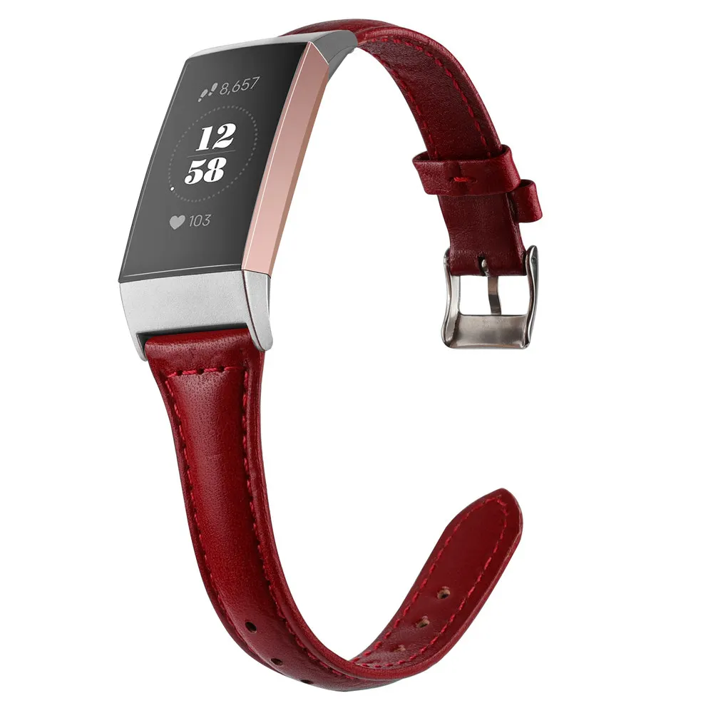 F3C4SPTreeRed Toyouths ремешки для умных часов для Fitbit Charge 3 для женщин Тонкий Кожа Замена специальный день аксессуары ремень любителей - Цвет ремешка: F3C4SPTreeRed