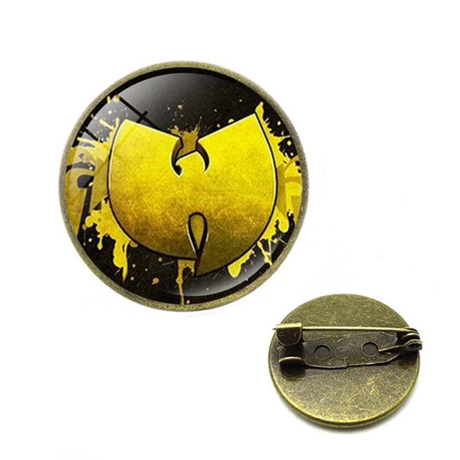 Wu Tang Clan броши старая школа хип хоп крутые желтые Броши с логотипом булавки