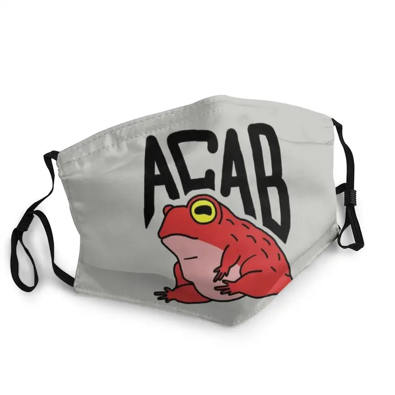 

ACAB Frog Adjustable Face Mask Men Women Political Socialist Communist Dustproof Protection Cover Respirator Mouth Muffle