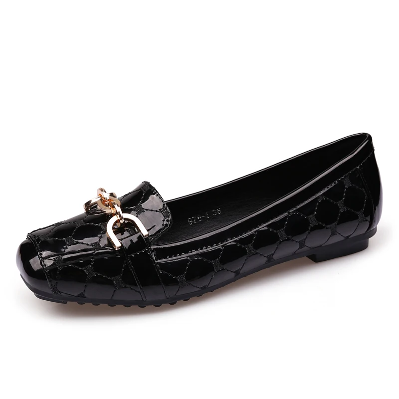 

2020 Flat Shoes Woman Loafers Women Boat Shoes Party Wedding Dress Soft Bottom Square Toe Striking Luxury Brand Design Style