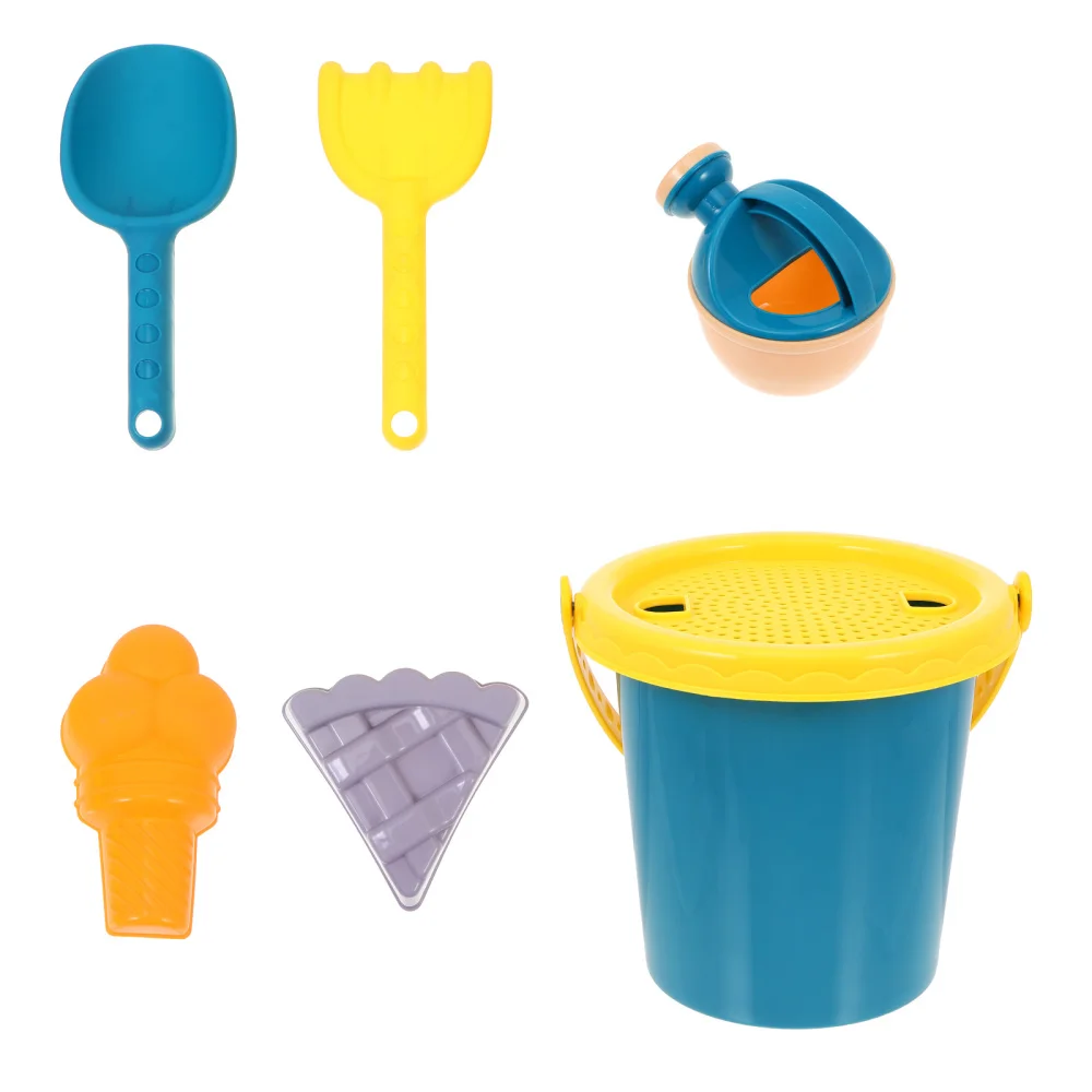 

6pcs/1 Set Beach Sand Bucket Interesting Children Beach Bucket Playthings