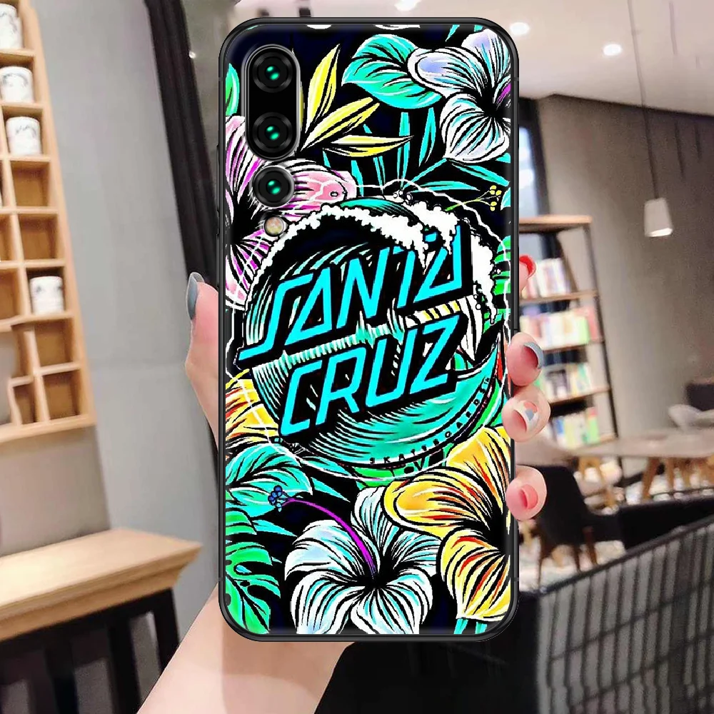 

Santa Cruz Skateboards Phone case For Huawei P Mate P10 P20 P30 P40 10 20 Smart Z Pro Lite 2019 black silicone coque painting