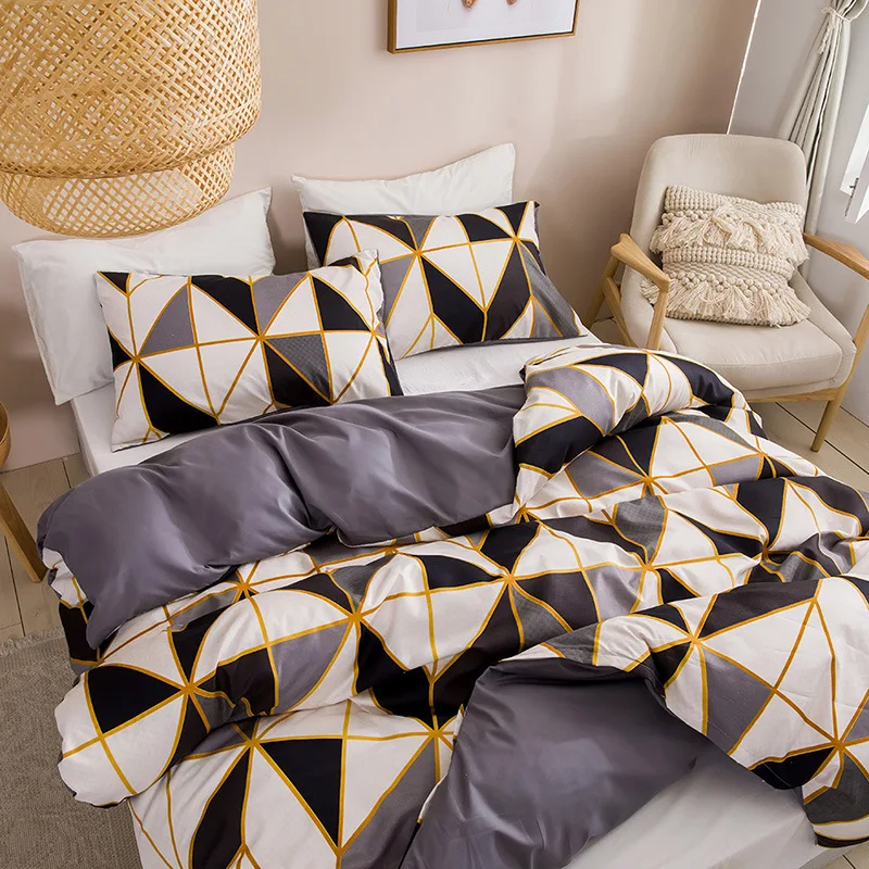 

Luxury Bedding Set Super King Duvet Cover Sets 3pcs Single Queen Size Black Comforter Bedding Set No Sheet 2020