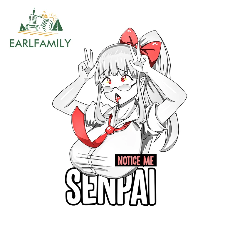 

EARLFAMILY 13cm x 9.8cm for Anime Girl Car Sticker Personality Decal Motorcycle Refrigerator Waterproof Sunscreen Vinyl Car Wrap
