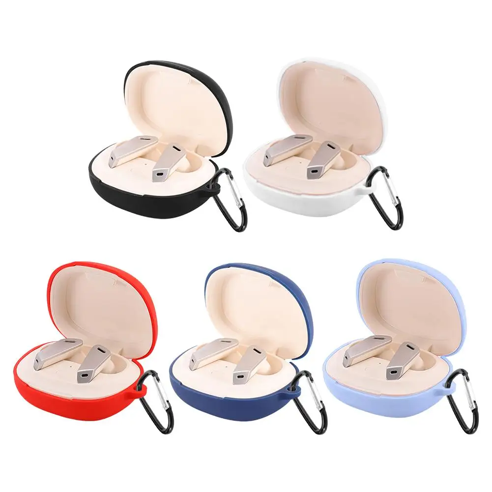 

For Edifier TWS NB2 Protective Cover Portable Anti-Lost Silicone Earphone Case Protective Cover With Carabiner