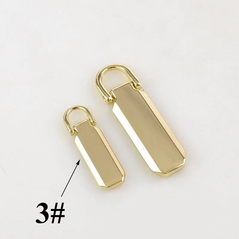 No3-lightgold 10 шт. съемные 3#5# металлические пуллеры на молнии для ползунков на молнии комплекты для ремонта молний на молнии тяговые вкладки DIY аксессуары KY907 - Цвет: No3-lightgold