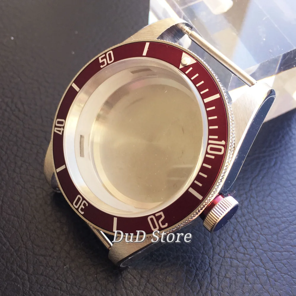 

BLIGER 10Bar Arched Sapphire Glass 40mm Watch Case fit NH35 NH36 ETA2824 PT5000 Seagull ST2130 Alloy Insert Screw Crown