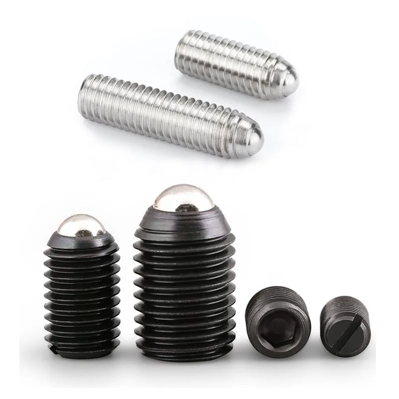 

2/10X Black Grade 12.9 304 stainless steel Hex Socket Allen Spring Ball Plunger Grub Point Set Screw Bolt M3 M4 M5 M6 M8 M10 M12