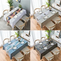 Pvc Tablecloth Rectangular Table Cloth for Living Room Plastic Oilcloth and Waterproof Coffee Table Cover for Dining Table Decor