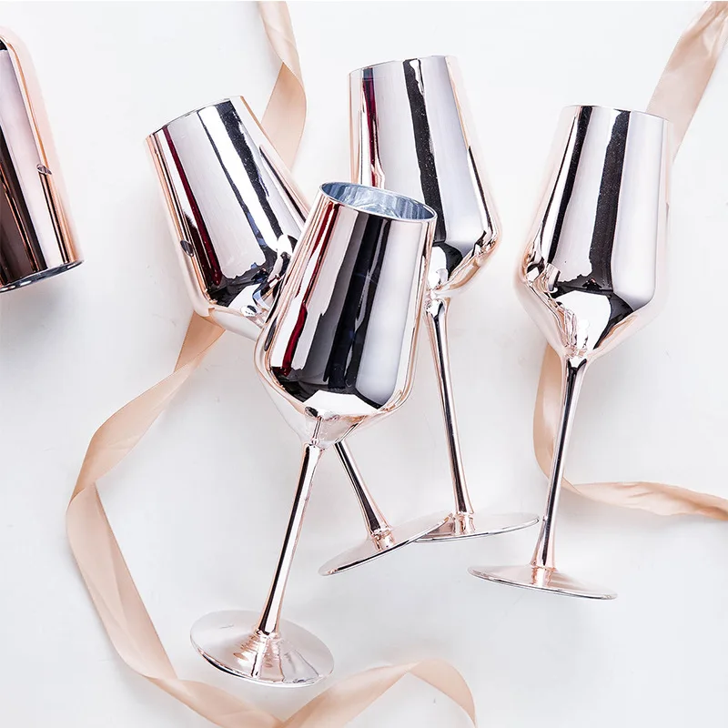 Розовое золото бокал шампанского красное вино бокалы для вечеринок бар ужин сок
