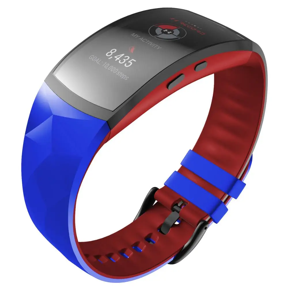Мягкий спортивный силиконовый ремешок для часов Samsung Galaxy Gear Fit 2 Pro R365 на запястье SM
