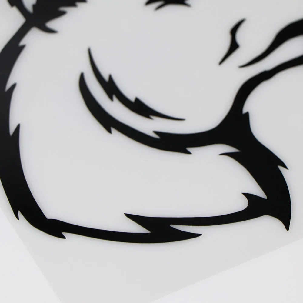 

YOJA 16.1X15.4CM Bear Head Aniaml Vinyl Decoration Car Sticker Accessories ZT4-0158