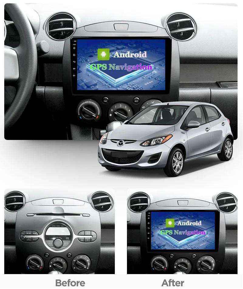 Android 10 для 1MAZDA 2/Jinxiang/DE/третьего поколения 2007-2013 2014 автомобильное радио GPS 9 &quotблок