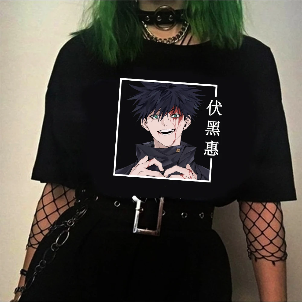 

Kawaii Cool Anime Jujutsu Kaisen T Shirt Men Hip Hop Short Sleeve Manga Graphic Tshirt Fushiguro Megumi Tee Tops Unisex