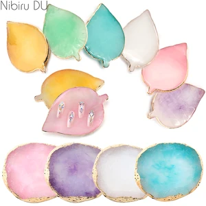 1 шт. практика ногтевого искусства пластины Советы дисплей доска натуральный камень смолы ногтей Палитра Лак Цвет показывая полки Маникюрный Инструмент