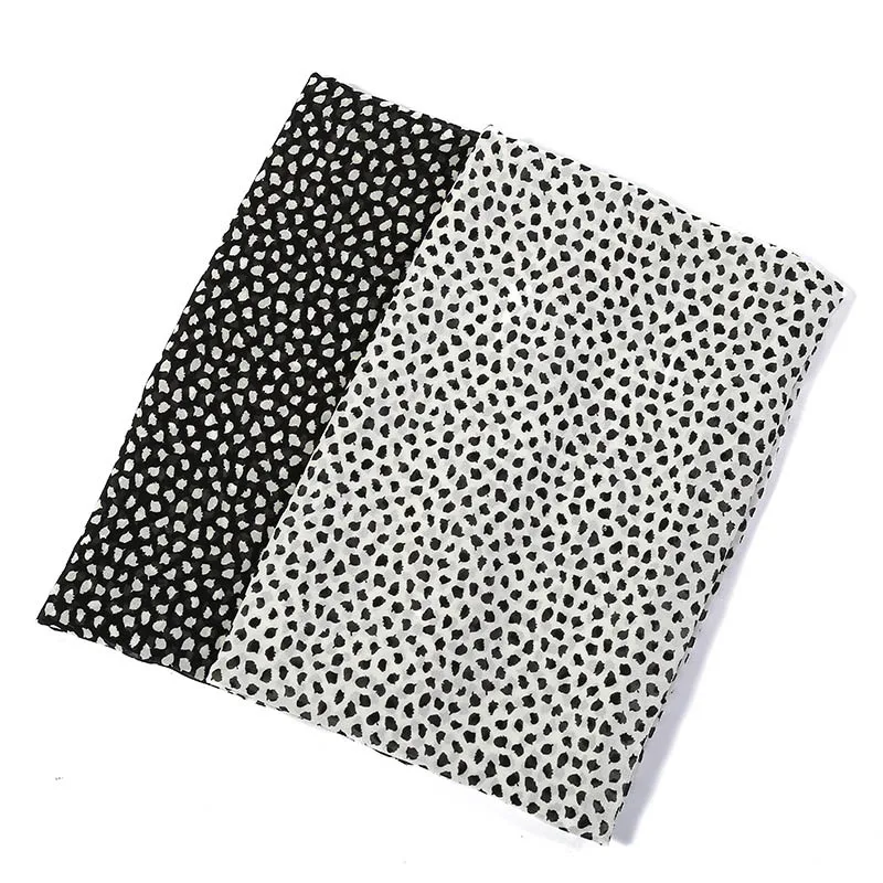 Парижский жемчуг шифоновая ткань с принтом креп точечная печатная ткань|Ткань| |