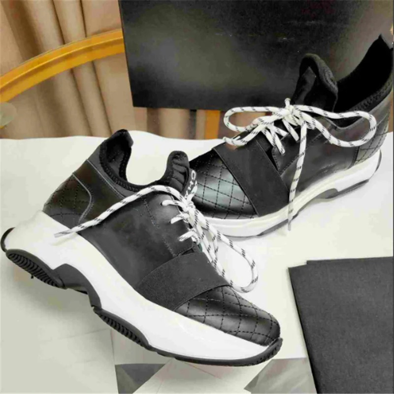 

prowow Clunky Sneakers Mixed Colours Casual Sneaker Splice Couple Shoes Platform Sports Shoes Lace-Up Women's Shoes