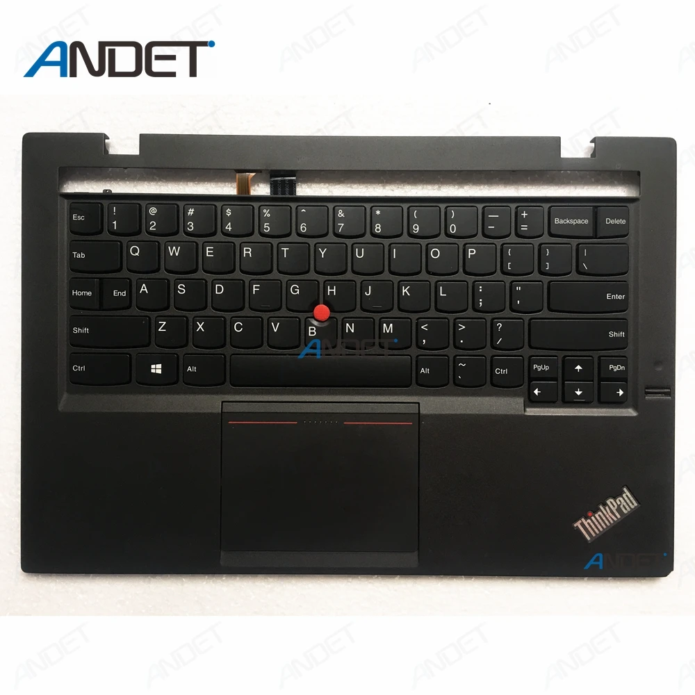 

Новая Оригинальная клавиатура для Lenovo ThinkPad X1 Carbon Gen 2nd 20A7 20A8 US с подсветкой и упором для рук, верхняя крышка, сенсорная панель FPR, отпечаток пал...