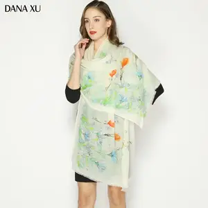 Шарф кашемировый женский, зимний, в клетку, большого размера