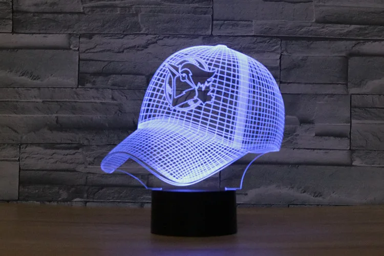 Международная торговля стиль Toronto Blue Jays бейсбольная кепка 3D красочный сенсорный контроль светодиодный светильник 8072