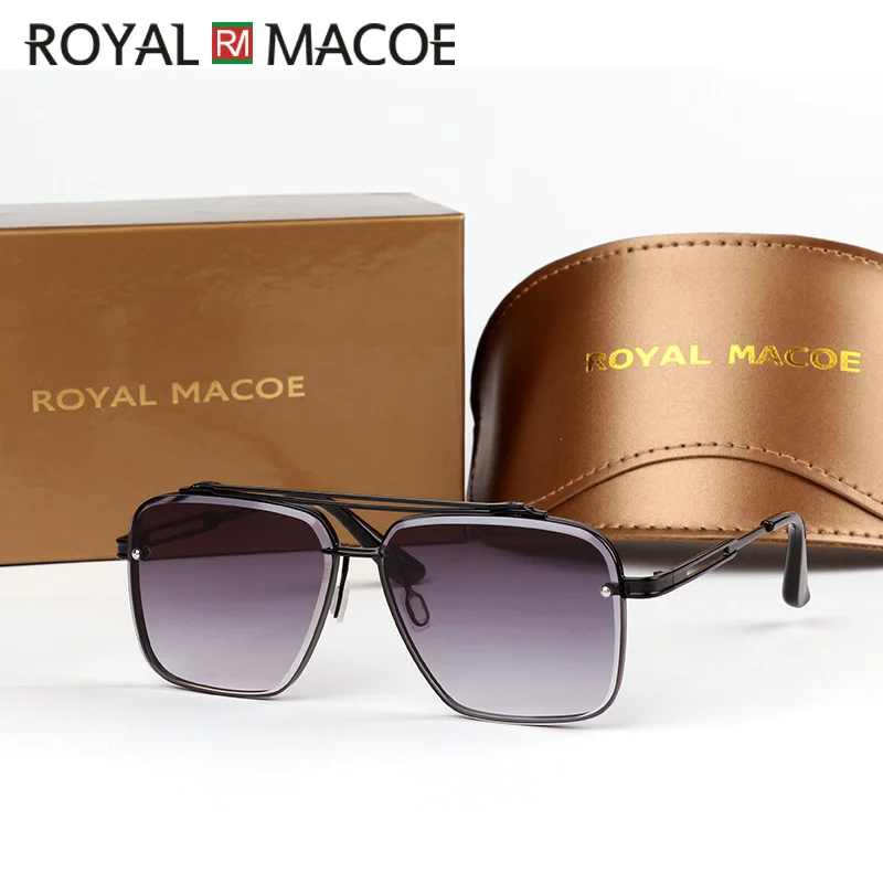 Солнечные очки без оправы ROYAL MACOE женские квадратные модные роскошные брендовые
