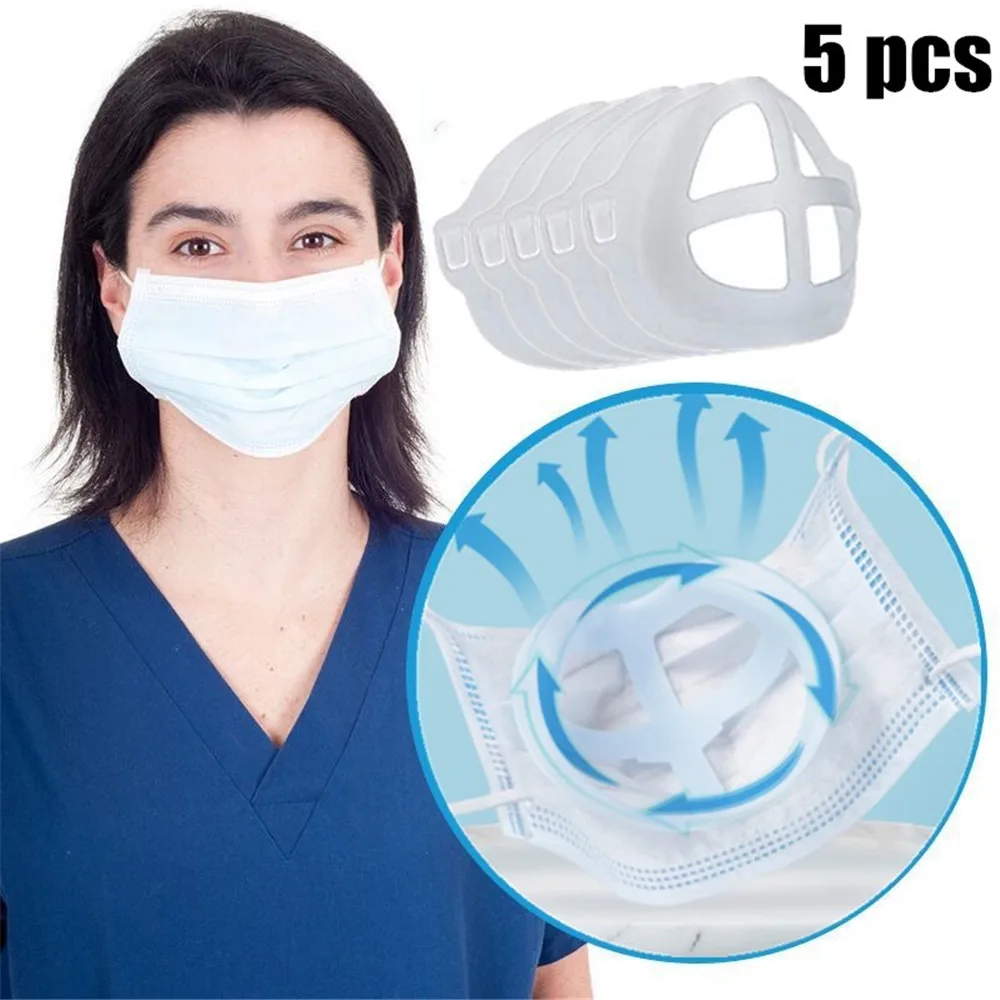 

5 шт., 3D маска для рта, поддерживающая одноразовую маску, внутренний кронштейн для дыхания, вспомогательный внутренний кронштейн, держатель ...