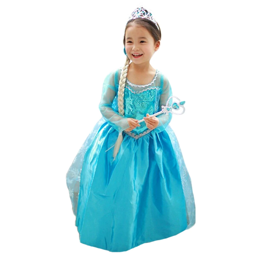 2021 фея платье для девочек Эльза рождественское Снежная королева принцессы Magic Stick
