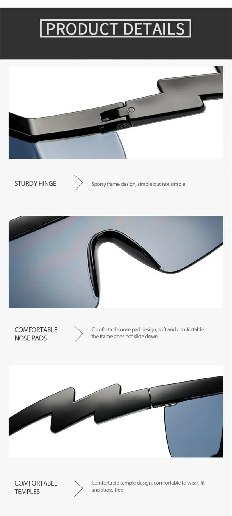 

2021 Anti-voyeur Sun UV400 Visor Outdoor Sports Polarized Glasses Accessories For Auto Glass Fashion Trend Riding Sunglasses