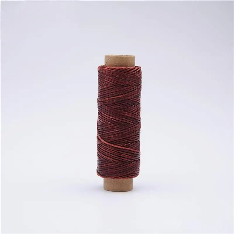 

150D 50M Flat Waxed Thread Wax String Cord Sewing Craft Tool Portable for DIY Handicraft Leather Products Waxed Thread Cord