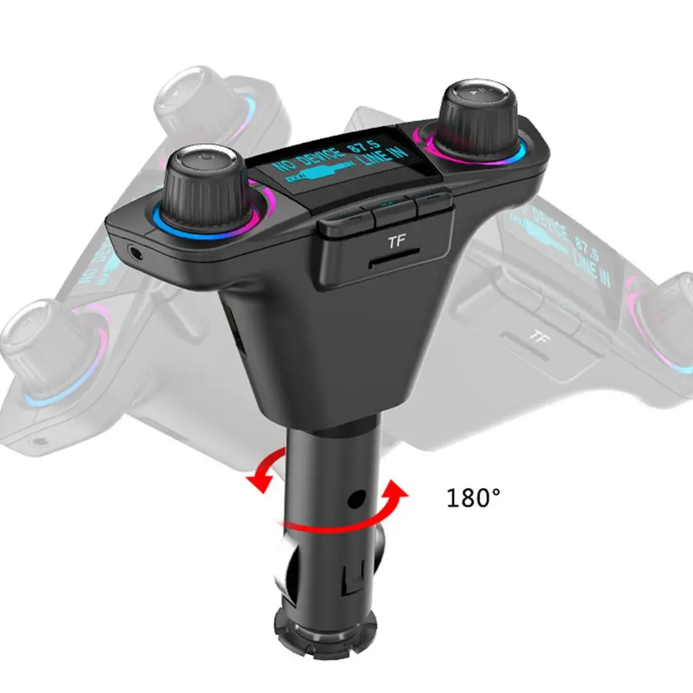 Fm передатчик Aux модулятор Bluetooth 5 0 зарядное устройство Handsfree автомобильный