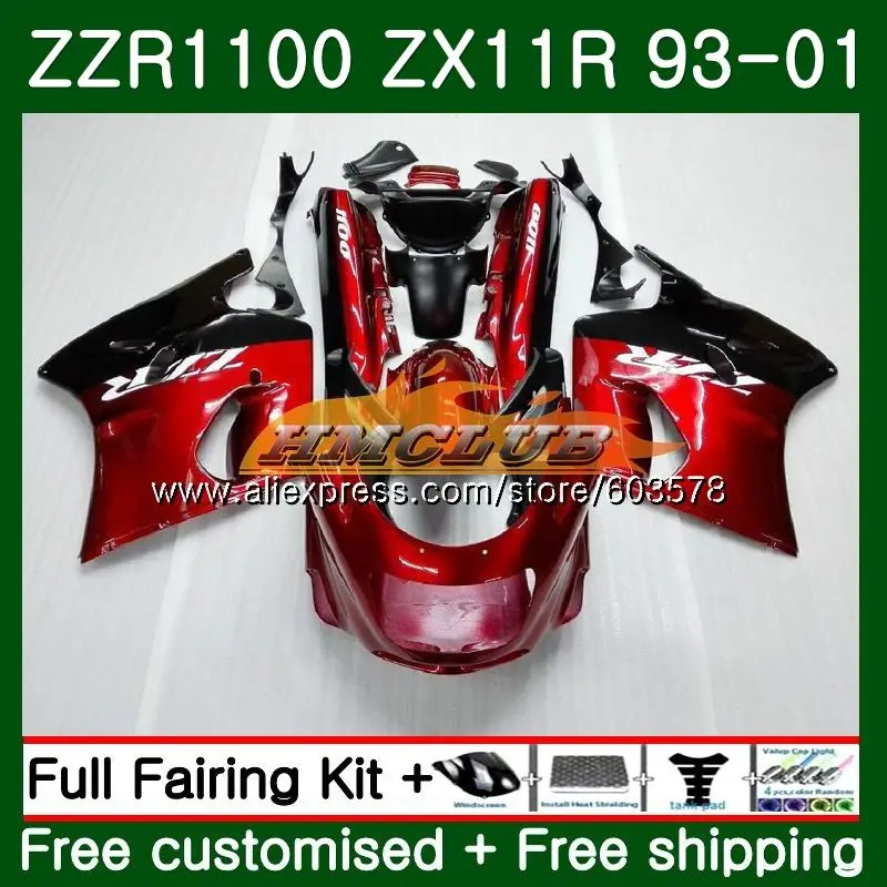 ZX11 для KAWASAKI NINJA ZX 11R 1100 ZX11R 93 94 95 96 97 29CL. 6 крутых перламутровый красный ZZR1100 1993 1994 1995