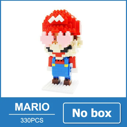 Mario no box LOZ Mario Bros игрушечная фигурка модель Луиджи, Марио, Йоши строительные блоки японская игра аниматор игрушка для детей 9+ Подарочные игрушки - Цвет: Mario no box