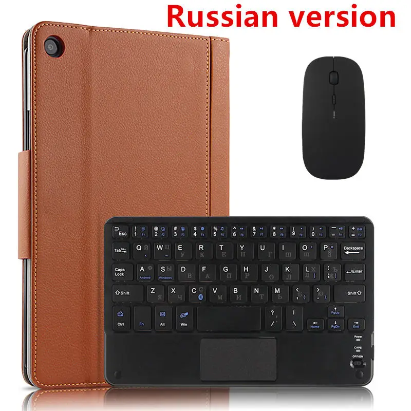 Чехол для Xiaomi mi Pad 4 Plus Беспроводная Bluetooth защитная накладка для клавиатуры из искусственной кожи mi pad4 mi pad 4 plus 10," планшетный ПК чехол - Цвет: brown mouse Russian