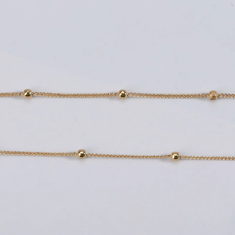 Медные позолоченные бусины 14K цепочка ручной работы сделай сам аксессуары для