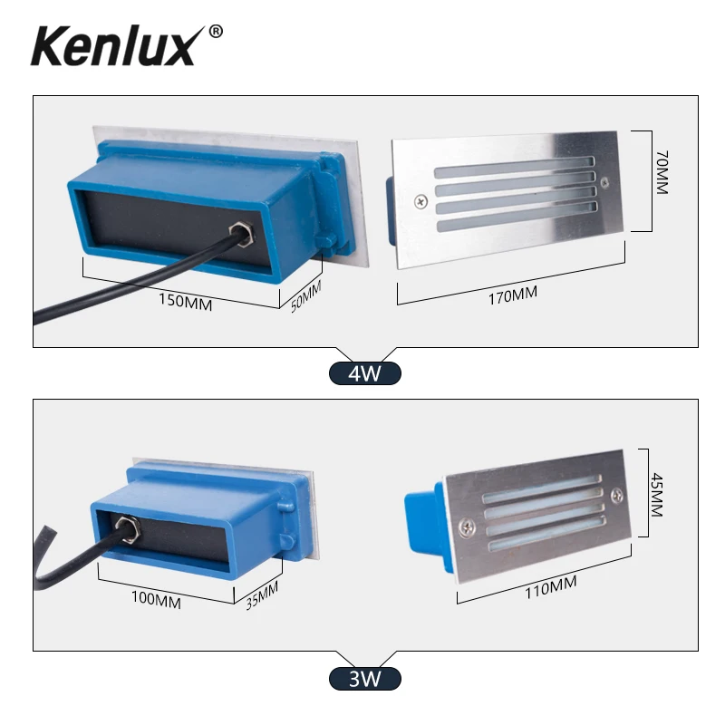 Светодиодный светильник для лестницы алюминиевый квадратный круглый настенный 3