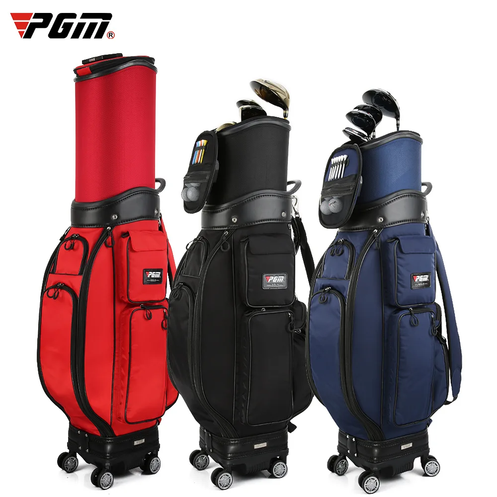 PGM Extend Pulley Golf Standard Package Travel Bag Telescopic Men Women Leopard Flat Push Double Ball Cover Aviation Big Bag