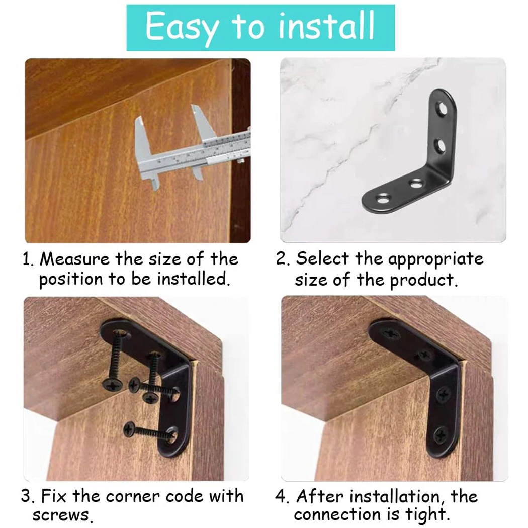 

Accessories Angle code Accessory 10Pcs Right Bracket Corner Brace L Shape