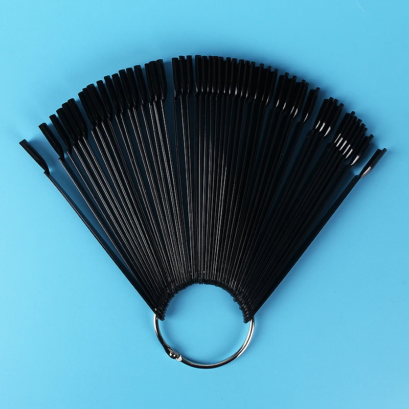 45pcs/set False Nail Tips Nature Color Fan Finger Full Card Art Display Practice Acrylic Gel Polish Tool Manicure |