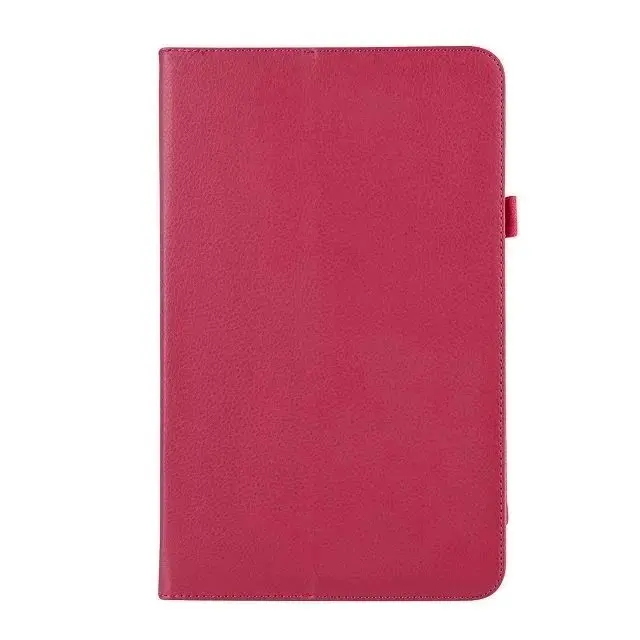 rose red Чехол для планшета для samsung Galaxy Tab A 10,1 T580 T585, SM-T580, кожаный чехол в стиле личи, откидной Чехол с подставкой, Tab A+ пленка - Цвет: rose red