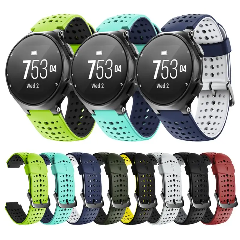 Ремешок спортивный для смарт-часов Garmin Forerunner 235 сменный силиконовый ремешок