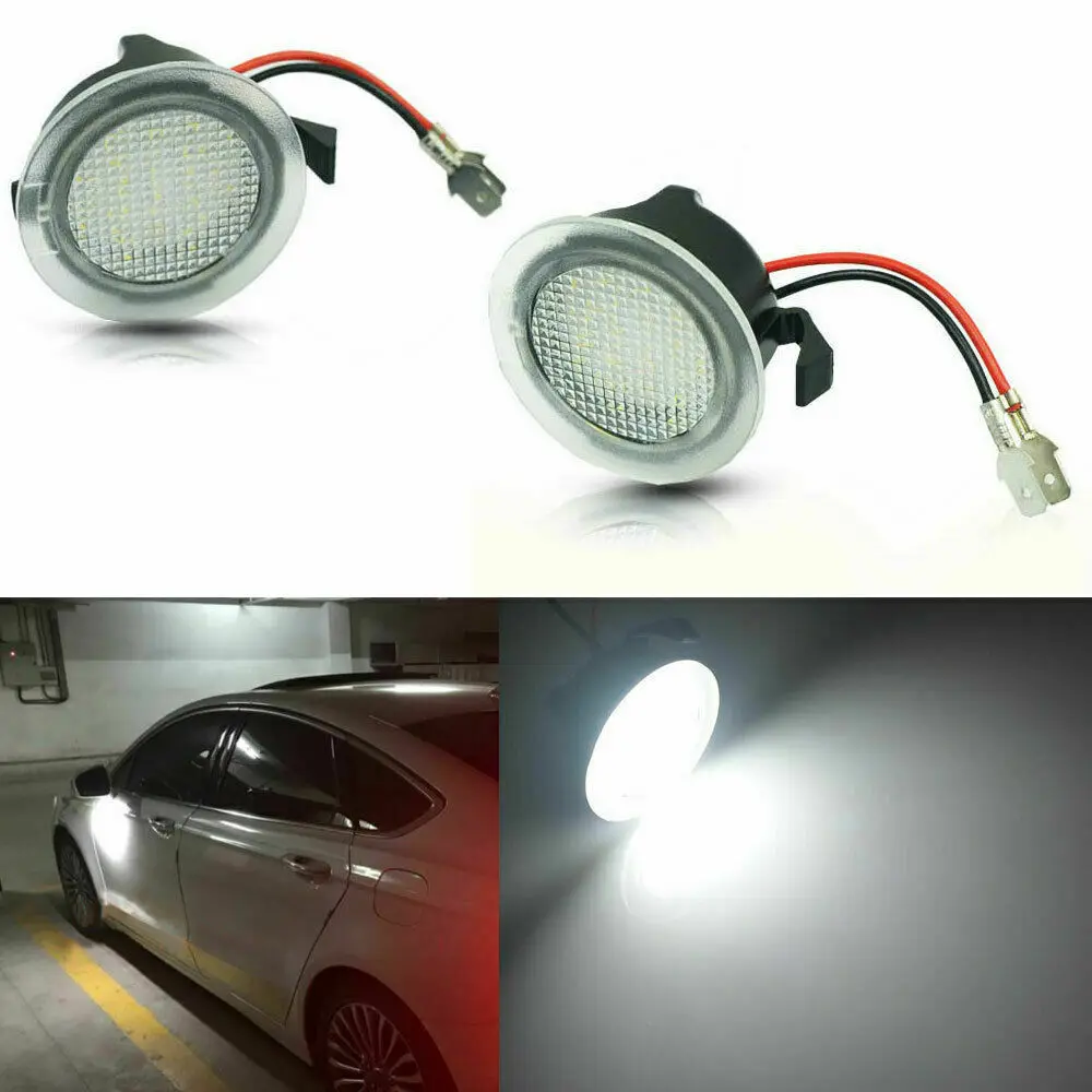 

2pcs white LED Side Mirror Puddle Lights Fits Ford Fusion Gen 2013-2017 / Lincoln MKZ MKS MKX MKT Navigator LS LT