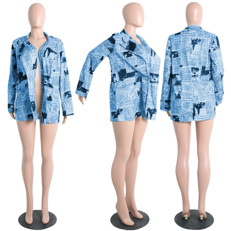 Пикантные женские куртки-бомберы с буквенным принтом для старых газет кардиган