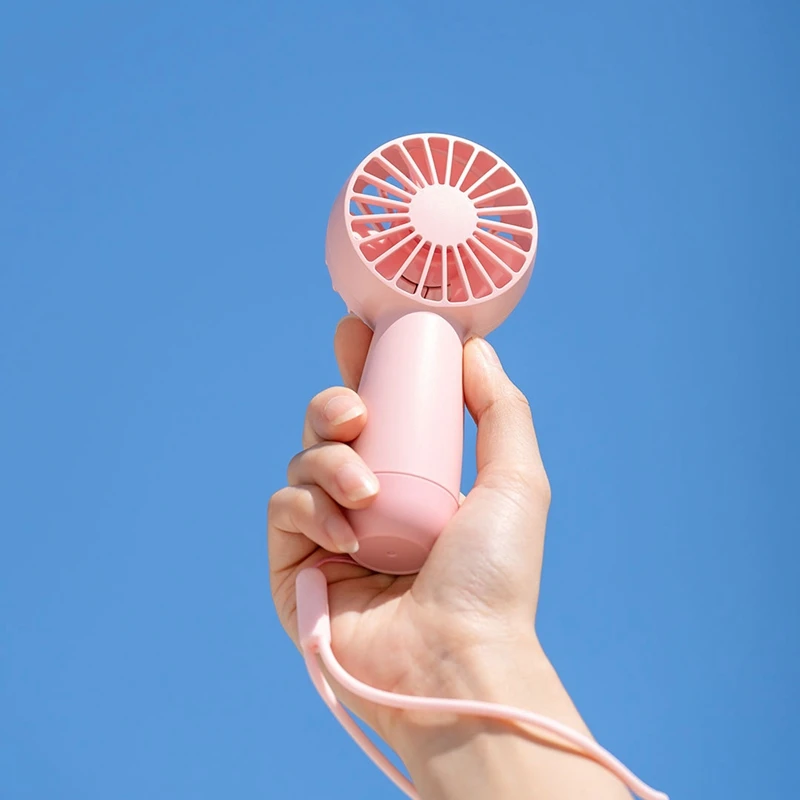 

Mini Battery Operated Fan, Portable Handheld Fan with Lanyard, Personal Pocket Fan Rechargeable Battery